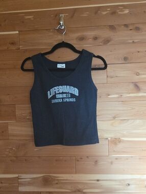 Jensen Black Lifeguard Graphic Tank Top